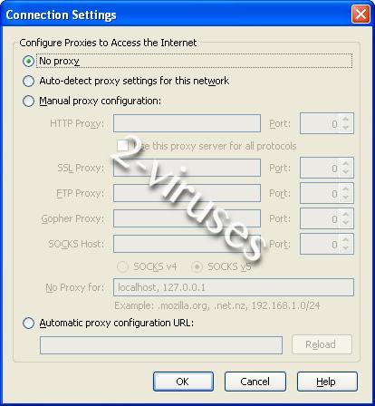 Mozilla Firefox network settings