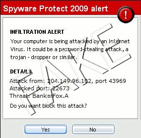 Spyware Protect 2009 Alert - BankerFox.A screenshot Spyware Protect 2009 Alert - BankerFox.A screenshot