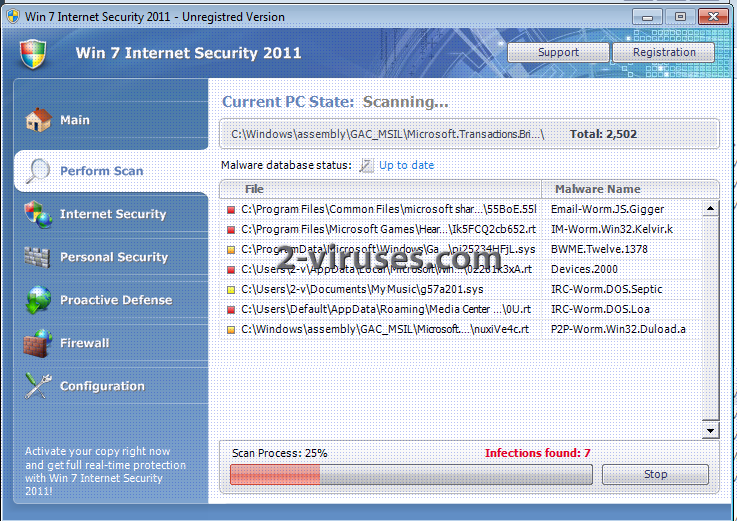 Win 7 Internet Security 2011 screenshot Win 7 Internet Security 2011 screenshot