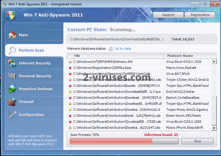 Win 7 Anti-Spyware 2011 screenshot Win 7 Anti-Spyware 2011 screenshot