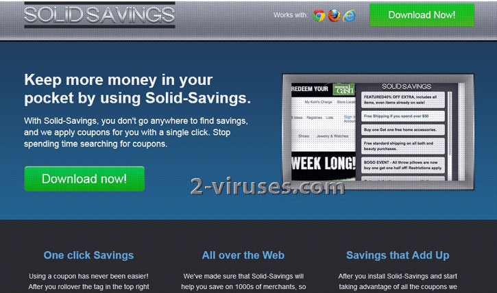 Solid Savings Adware screenshot Solid Savings Adware screenshot