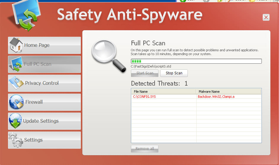 Safety Anti-Spyware - Comment retirer? - supprimer-spyware.com