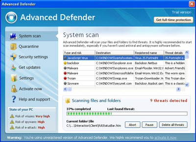 Advanced Defender - Comment retirer? - supprimer-spyware.com
