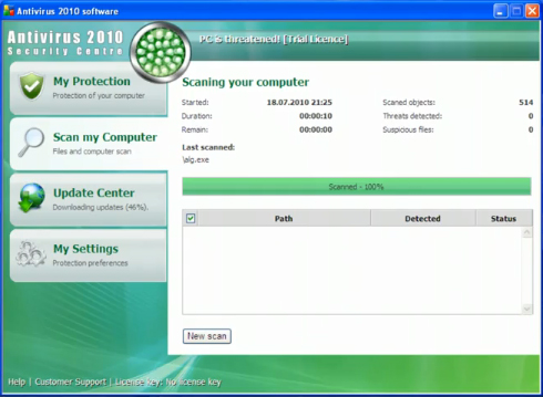 related image #1 from Antivirus 2010 Security Centre