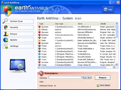 Earth Antivirus - Comment retirer? - supprimer-spyware.com