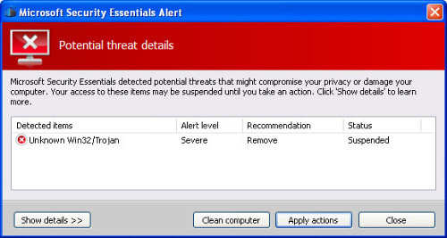 related image #1 from Fake Microsoft Security Essentials Alert