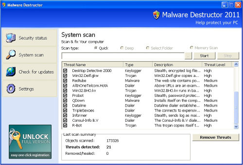 Malware Destructor 2011