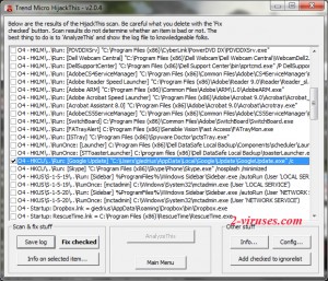 Removing malicious startup entries