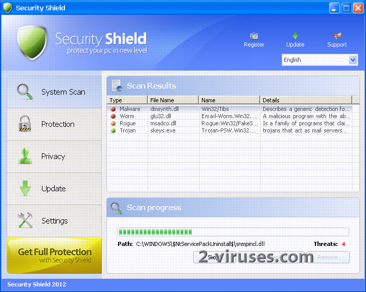 Entfernt Norton Antivirus den Security Shield-Virus