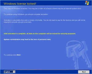 ‘Windows license locked!’