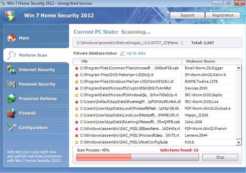 Win 7 Home Security 2012