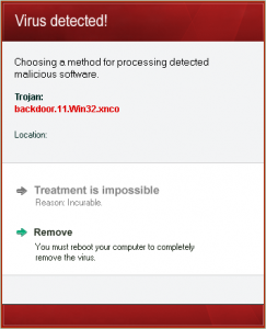 Trojan backdoor.11.Win32.xnco