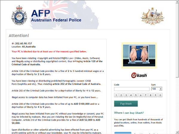 Australian Federal Police Virus