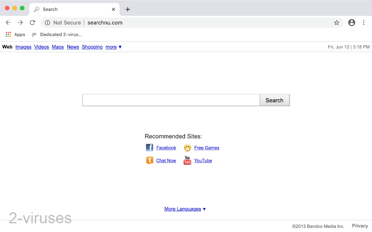 Searchnu.com is just an outdated looking new tab page.