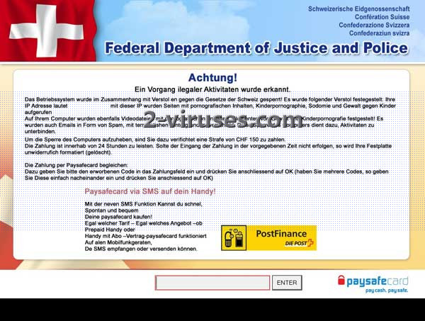 Federal Department of Justice and Police Virus