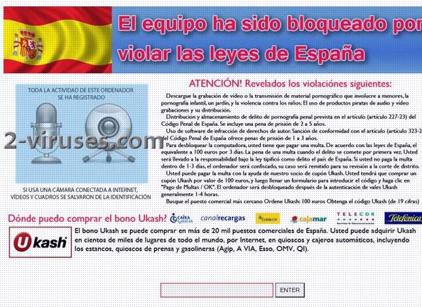 The El Equipo ha Sido Bloqueado por Violar las Leyes de Espana Virus