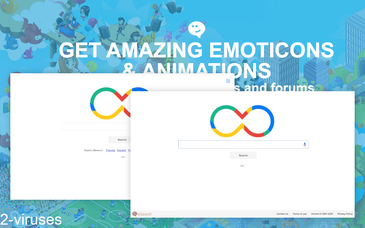 Iminent virus pages look a lot like Google's - but they're not related.