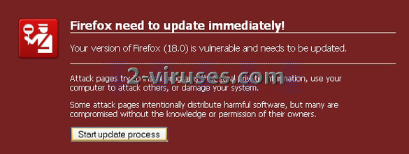 Firefox need to update immediately virus