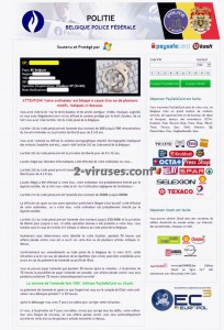 POLITIE Belgique Police Fédérale virus