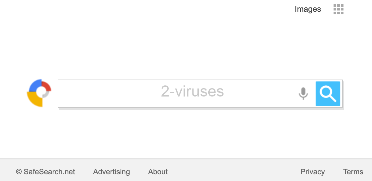 Safe Search search engine front.