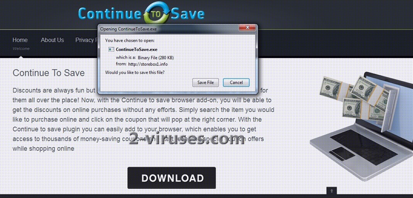 “Continue to Save” Virus