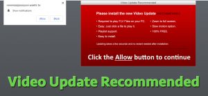 Video Update Recommended popup