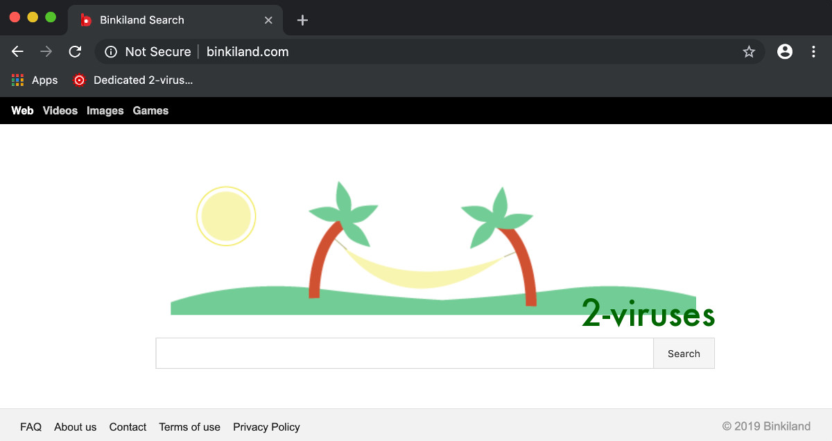 Binkiland.com main page