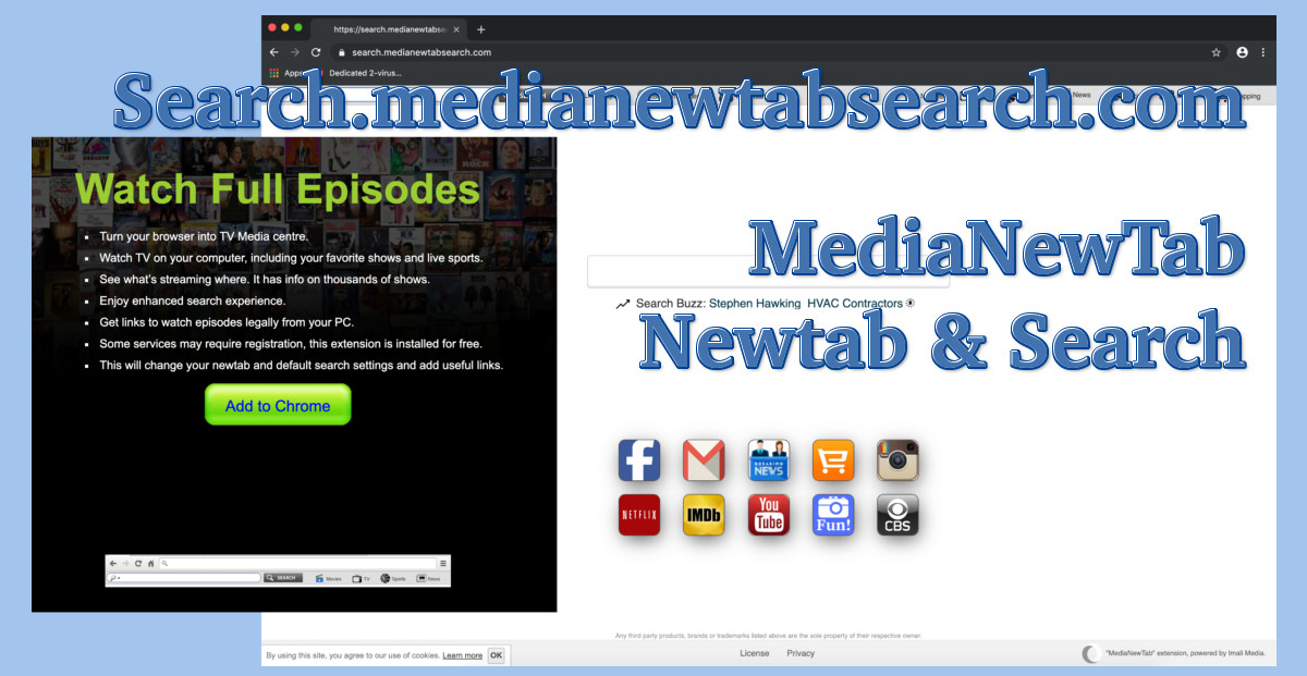 "Search.medianewtabsearch.com MediaNewTab Newtab & Search"