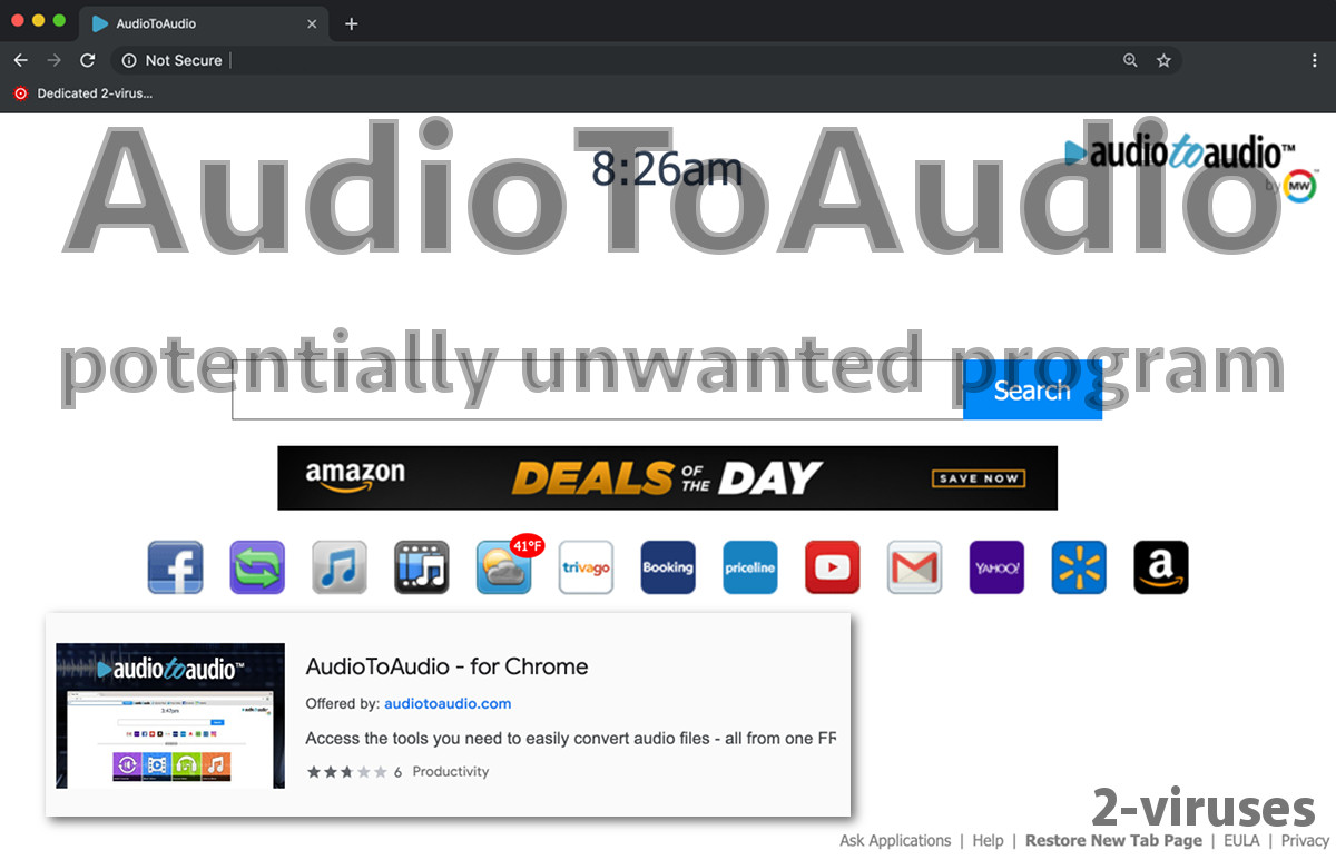 "AudioToAudio", the new tab page