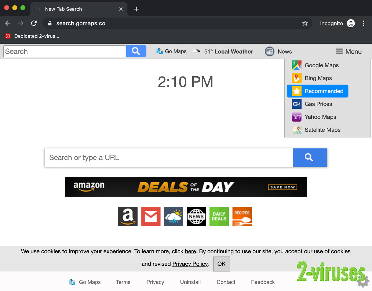 the Search.gomaps.co site