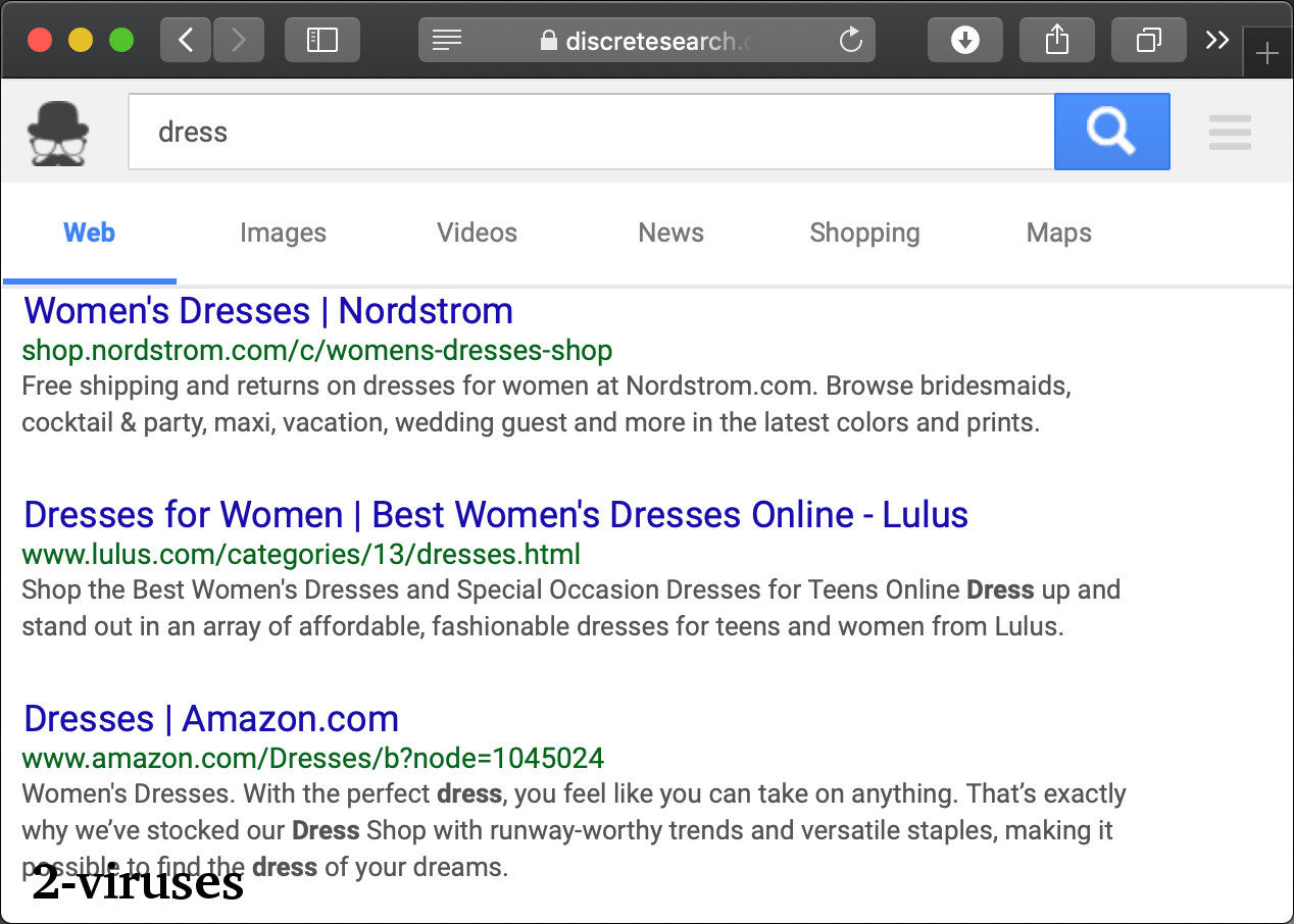 Discretesearch.com search results
