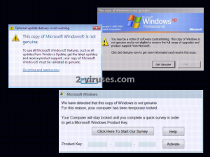 "Microsoft Windows is not genuine" pop-up