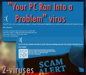 “Your PC Ran Into a Problem” virus
