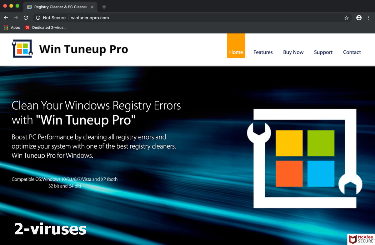 a screenshot of the Win Tuneup Pro download site