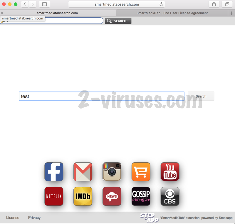 Search.smartmediatabsearch.com browser hijacker virus remove