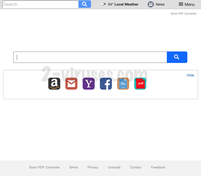 Search.sonicpdfconverter.com virus browser hijacker remove
