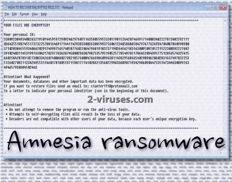Amnesia ransomware