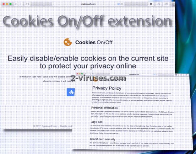 Cookies On/Off extension - Dedicated 2-viruses.com