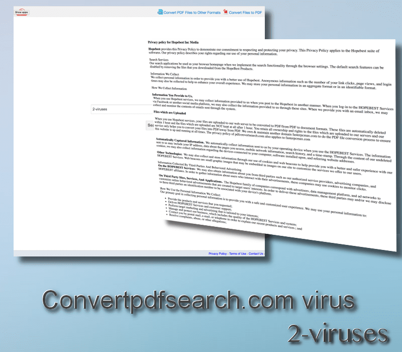Convertpdfsearch.com virus remove
