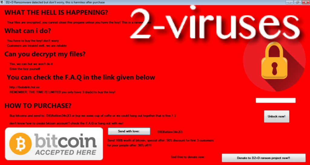 D2+D Ransomware infection