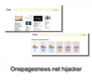 Onepagesnews.net hijacker