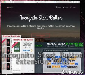 Incognito Start Button extension virus