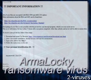 ArmaLocky ransomware virus