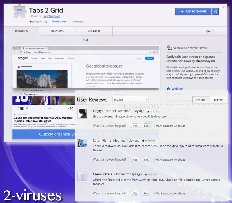 Tabs2Grid browser virus