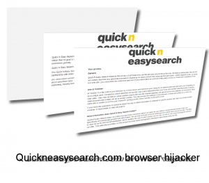 Quickneasysearch.com browser hijacker