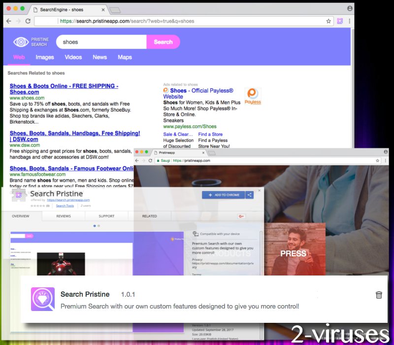 Search.pristineapp.com hijacker