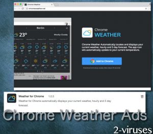 Weather for Chrome ads