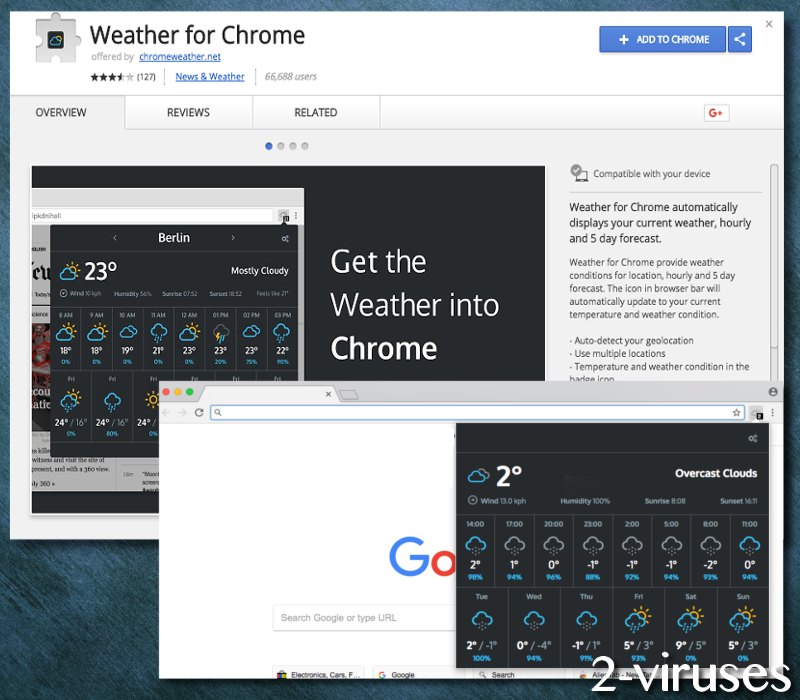 Chrome Weather virus