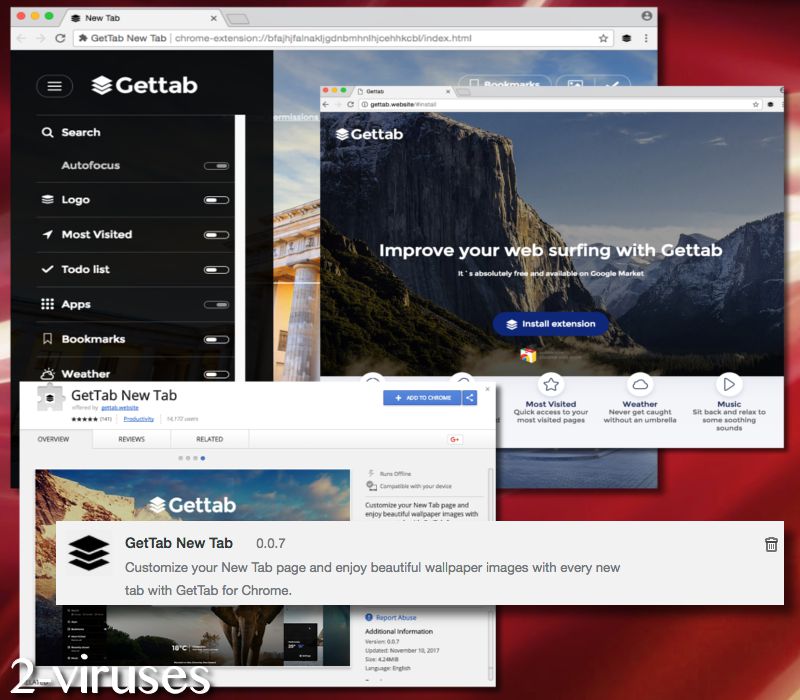 GetTab New Tab hijacker