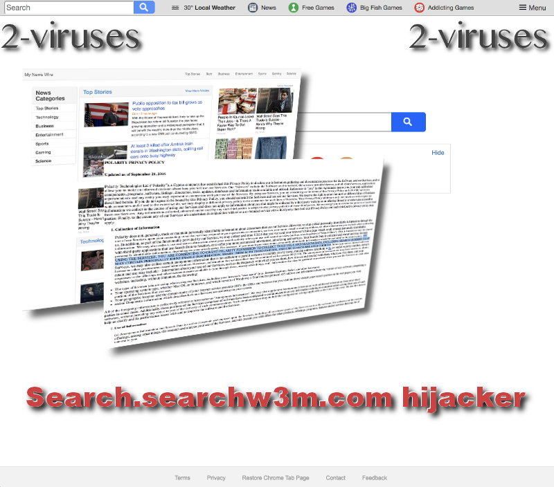 Search.searchw3m.com hijacker remove